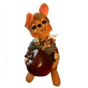 🐭 Annalee Fall Harvest Mouse with Apple – 5”